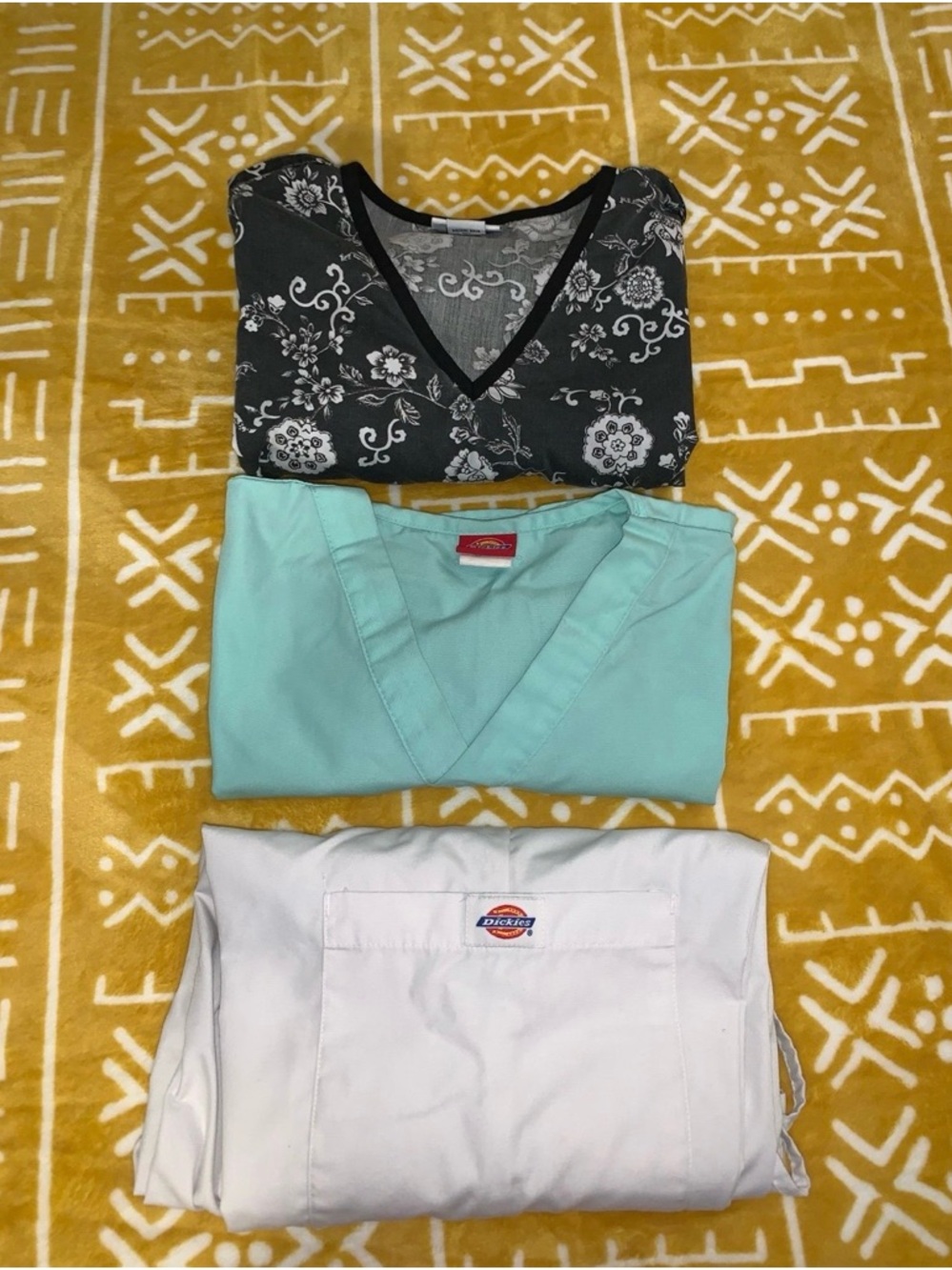 Set Of 3 Scrubs. Dickies & VLife. Draw String Pants And 2 Tops. Sz XS